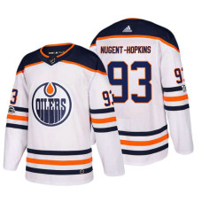 Edmonton Oilers #93 Ryan Nugent-Hopkins White 2018 New Season Team Road Jersey