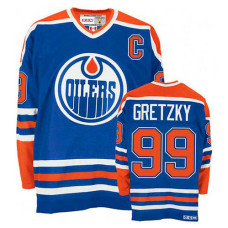 Edmonton Oilers Wayne Gretzky #99 Royal Blue Throwback Jersey