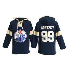 Edmonton Oilers Wayne Gretzky #99 Navy Blue Pullover Hoodie