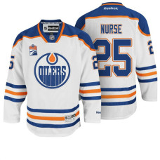 Edmonton Oilers Darnell Nurse #25 White Away Premier Jersey