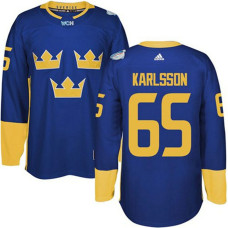 2016 World Cup of Hockey Sweden Team #65 Erik Karlsson Blue Premier Jersey