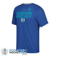 Europe Hockey World Cup of Hockey 2016 Authentic Locker Room Blue T-Shirt