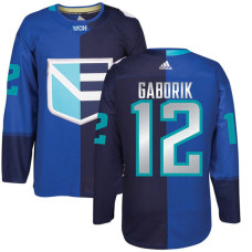 Europe Team 2016 World Cup of Hockey #12 Marian Gaborik Blue Premier Jersey