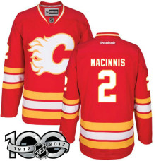 Calgary Flames #2 Al MacInnis Red 100 Greatest Player Jersey