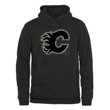 Calgary Flames Black Rink Warrior Fleece Pullover Hoodie