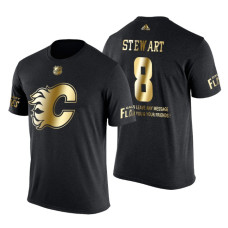 Calgary Flames Chris Stewart Gold Limited with Message T-Shirt Black