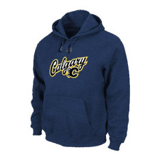 Calgary Flames Dark Blue Big & Tall Pullover Hoodie