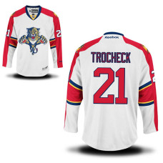 Florida Panthers Vincent Trocheck #21 White Away Premier Jersey With 2023 Stanley Cup Patch