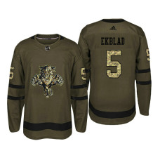 Florida Panthers #5 Aaron Ekblad Camo Salute To Service Jersey