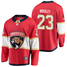 Florida Panthers #23 Breakaway Player Connor Brickley Jersey Red With 2023 Stanley Cup Patch