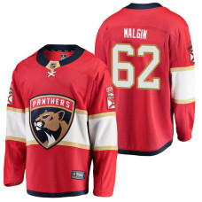 Florida Panthers #62 Breakaway Player Denis Malgin Jersey Red With 2023 Stanley Cup Patch