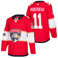 Florida Panthers #11 Jonathan Huberdeau Red 2018 New Season Home Authentic Jersey With Anniversary Patch