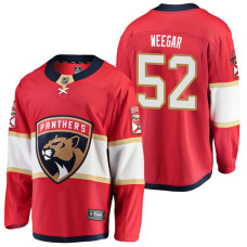 Florida Panthers #52 Breakaway Player MacKenzie Weegar Jersey Red