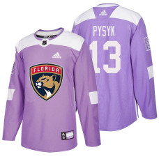 Florida Panthers #13 Mark Pysyk Purple Hockey Fights Cancer Authentic Jersey