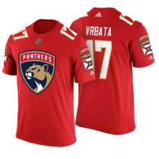 Florida Panthers #17 Radim Vrbata Red Adidas Player T-shirt