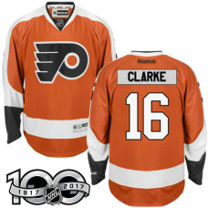 Philadelphia Flyers #16 Bobby Clarke Orange 100 Greatest Player Jersey