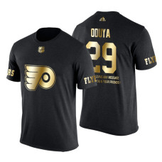 Philadelphia Flyers Johnny Oduya Gold Limited with Message T-Shirt Black