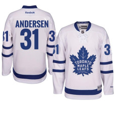 Frederik Andersen Toronto Maple Leafs #31 White Away Premier Jersey