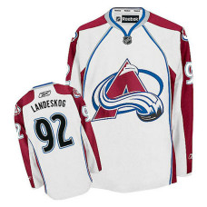 Colorado Avalanche Gabriel Landeskog #92 White Away With Jersey 2022 Stanley Cup Champions Patch