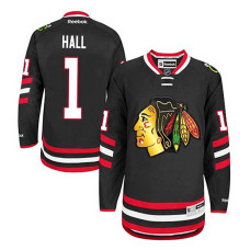 Chicago Blackhawks Glenn Hall #1 Black 2014 Stadium Series Jersey