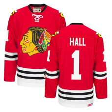 Chicago Blackhawks Glenn Hall #1 Red Throwback Jersey