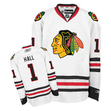 Chicago Blackhawks Glenn Hall #1 White Away Jersey