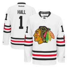 Chicago Blackhawks Glenn Hall #1 White 2015 Winter Classic Jersey