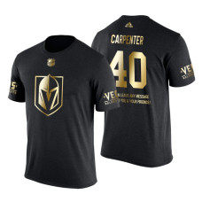 Vegas Golden Knights Ryan Carpenter Gold Limited with Message T-Shirt Black