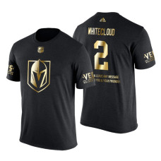 Vegas Golden Knights Zach Whitecloud Gold Limited with Message T-Shirt Black