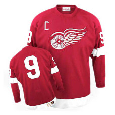 Detroit Red Wings Gordie Howe #9 Red Throwback Jersey