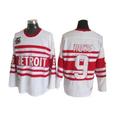 Detroit Red Wings Gordie Howe #9 White Throwback Jersey