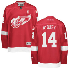 Memorial Mr. Hockey Patch Detroit Red Wings #14 Gustav Nyquist Red Premier Jersey