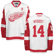 Memorial Mr. Hockey Patch Detroit Red Wings #14 Gustav Nyquist White Premier Jersey