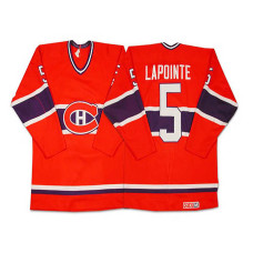 Montreal Canadiens Guy Lapointe #5 Red Throwback Jersey