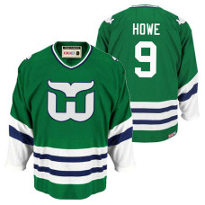 Mr. Hockey Gordie Howe Hartford Whalers #9 CCM Green Classic Premier Hockey Jersey