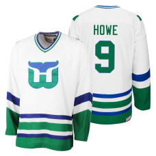 Mr. Hockey Gordie Howe Hartford Whalers #9 CCM White Classic Premier Hockey Jersey