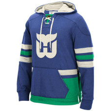 Hartford Whalers Blue Fleece Lace Pullover Hoodie