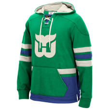 Hartford Whalers Green Fleece Lace Pullover Hoodie