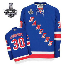 New York Rangers Henrik Lundqvist #30 Royal Blue 2014 Stanley Cup Home Jersey