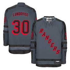 New York Rangers Henrik Lundqvist #30 Charcoal Cross Check Fashion Jersey