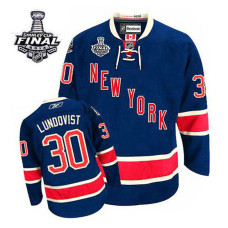 New York Rangers Henrik Lundqvist #30 Navy Blue 2014 Stanley Cup Alternate Jersey