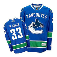 Vancouver Canucks Henrik Sedin #33 Navy Blue Home Authentic Jersey