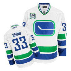 Women's Vancouver Canucks Henrik Sedin #33 White 40th Anniversary Alternate Jersey