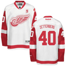 Memorial Mr. Hockey Patch Detroit Red Wings #40 Henrik Zetterberg White Premier Jersey