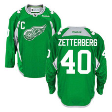 Detroit Red Wings Henrik Zetterberg #40 Green Practice Jersey