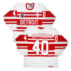 Detroit Red Wings Henrik Zetterberg #40 White Throwback Jersey