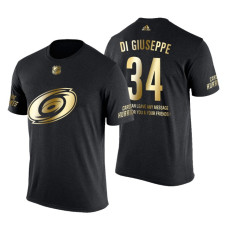 Carolina Hurricanes Phillip Di Giuseppe Gold Limited with Message T-Shirt Black