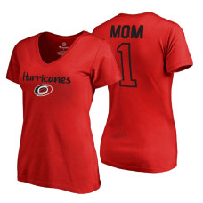 Carolina Hurricanes 2018 Fanatics Mother's Day Number 1 Mom T-Shirt Red