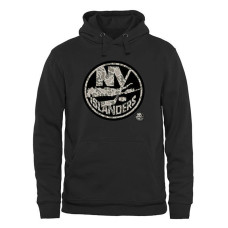 New York Islanders Black Rink Warrior Fleece Pullover Hoodie