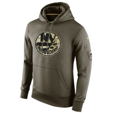 New York Islanders Olive Salute To Service Pullover Hoodie